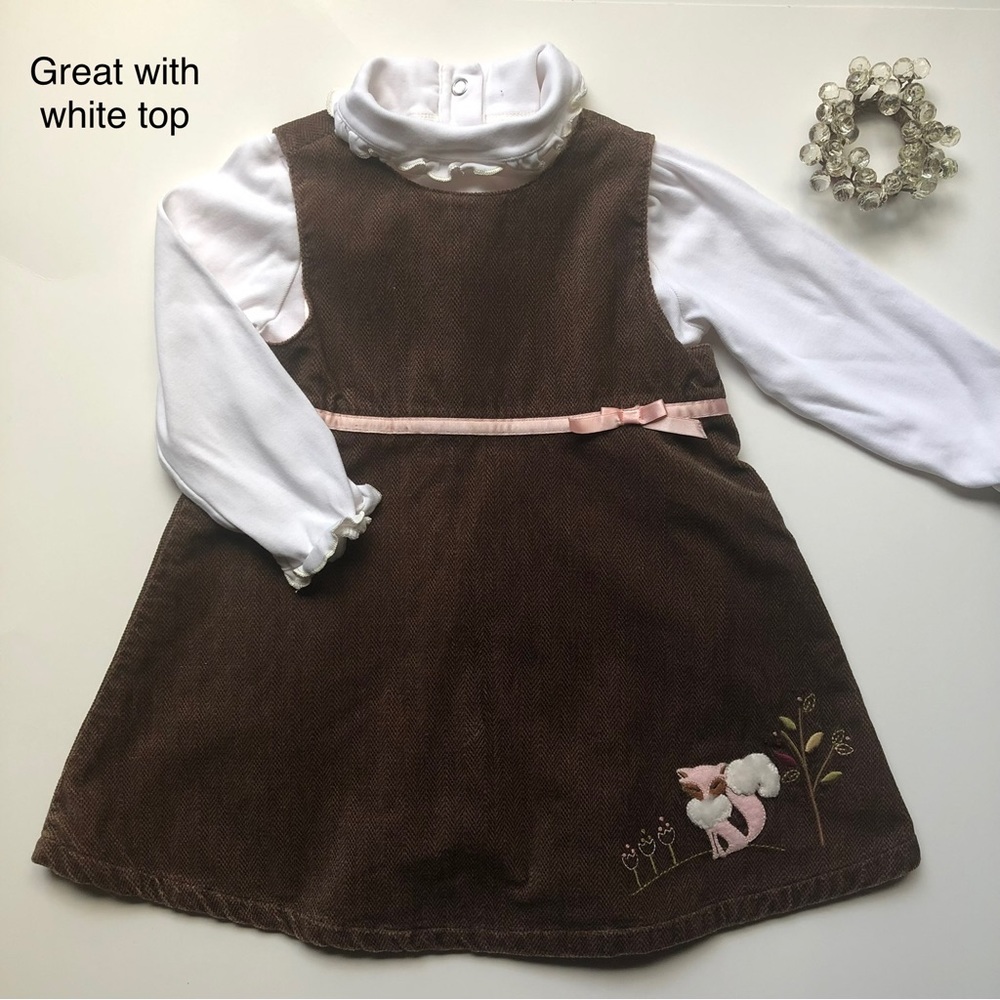 Gymboree Fox Jumper Dress- Girls 12-18M - Picture 10 of 11
